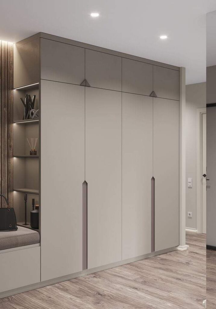 Modern Matte Beige Built-in Closet – Evolux Cabinets